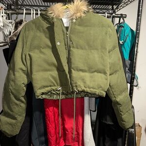 Crop puffer jacket